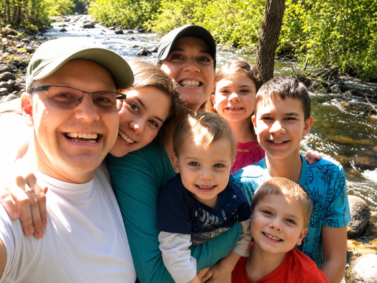 Shiloh Lundahl and family, owners of Arizona Family Cabins in Lakeside, AZ