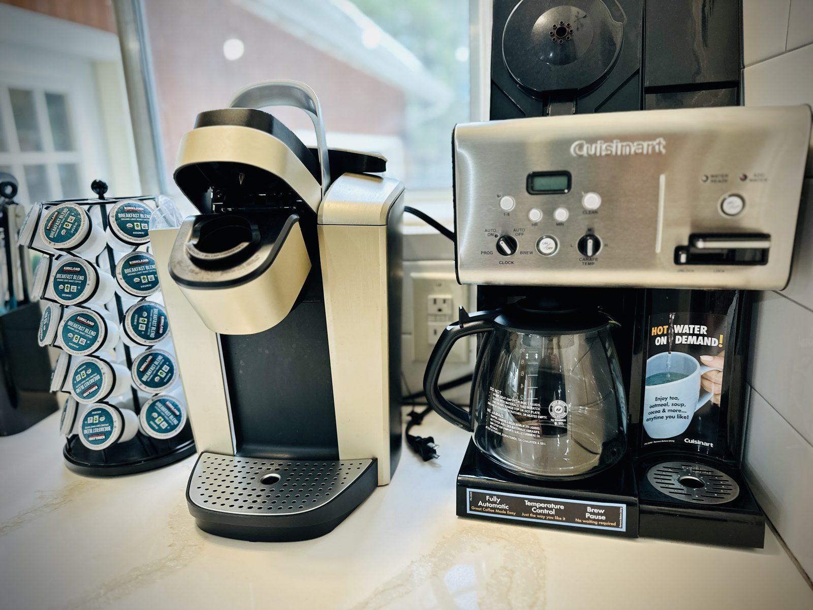 Coffee bar with Keurig and drip coffee maker at Parkway Lodge